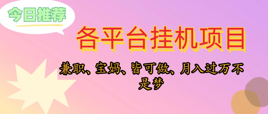 （10642期）靠挂机，在家躺平轻松月入过万，适合宝爸宝妈学生党，也欢迎工作室对接-热爱者网创