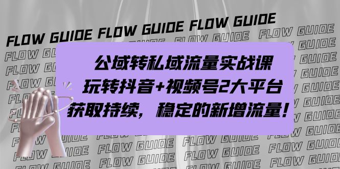 公域转私域流量实战课，玩转抖音+视频号2大平台，获取持续，稳定的新增流量-热爱者网创