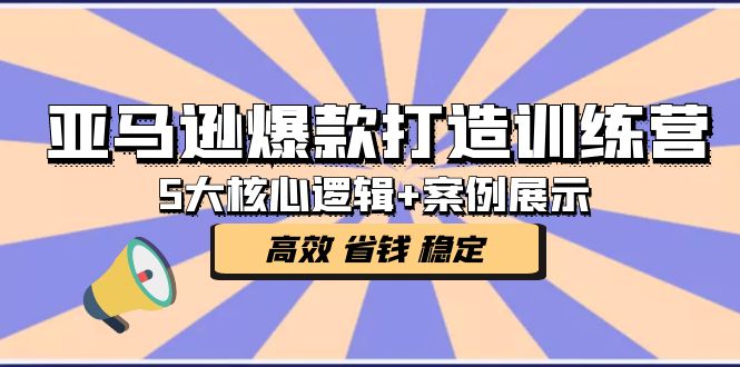 亚马逊爆款打造训练营：5大核心逻辑+案例展示 打造爆款链接 高效 省钱 稳定-热爱者网创