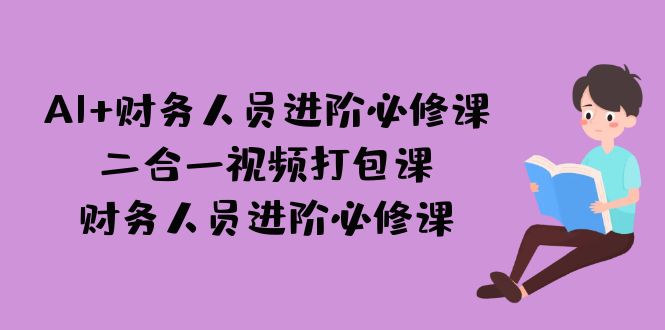 AI + 财务人员进阶必修课二合一视频打包课，财务人员进阶必修课-热爱者网创