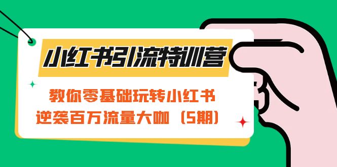 小红书引流特训营-第5期：教你零基础玩转小红书，逆袭百万流量大咖-热爱者网创