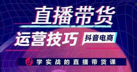 直播带货运营技巧，学实战的直播带货课-热爱者网创