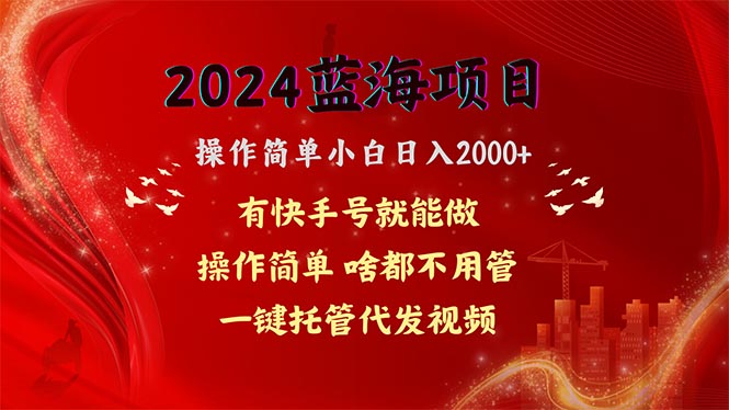 （10693期）2024蓝海项目，网盘拉新，操作简单小白日入2000+，一键托管代发视频，…-热爱者网创