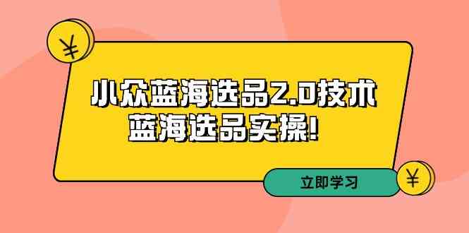 （9189期）拼多多培训第33期：小众蓝海选品2.0技术-蓝海选品实操！-热爱者网创