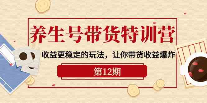 养生号带货特训营【12期】收益更稳定的玩法，让你带货收益爆炸（9节直播课）-热爱者网创