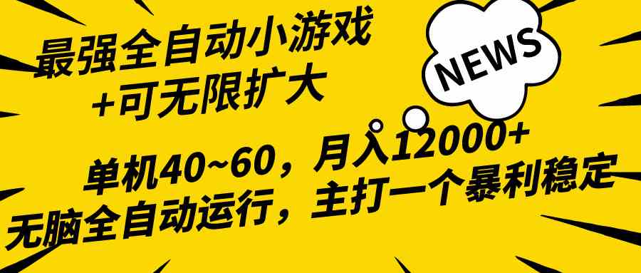 （10046期）2024最新全网独家小游戏全自动，单机40~60,稳定躺赚，小白都能月入过万-热爱者网创