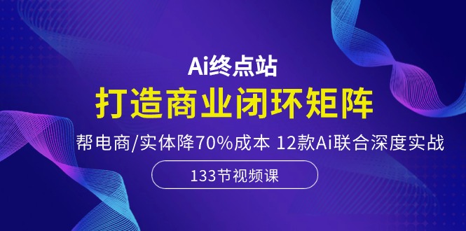 （10428期）Ai终点站，打造商业闭环矩阵，帮电商/实体降70%成本，12款Ai联合深度实战-热爱者网创