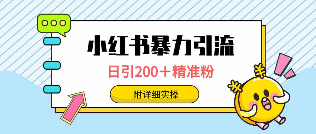 （9582期）小红书暴力引流大法，日引200＋精准粉，一键触达上万人，附详细实操-热爱者网创