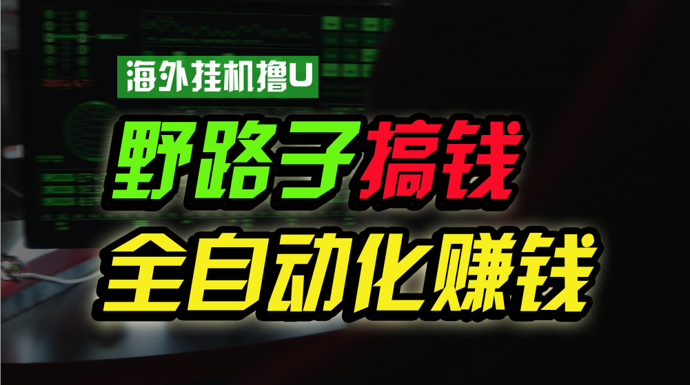 海外挂机撸U新平台，日赚15美元，全程无人值守，可批量放大，工作室内部项目！-热爱者网创