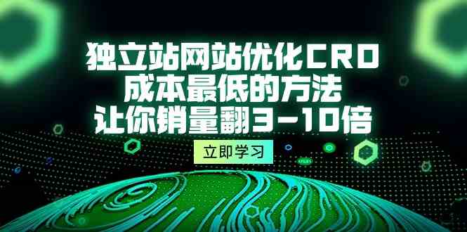 （10173期）独立站网站优化CRO，成本最低的方法，让你销量翻3-10倍（5节课）-热爱者网创