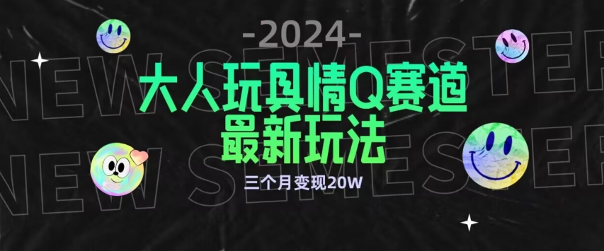 全新大人玩具情Q赛道合规新玩法，公转私域不封号流量多渠道变现，三个月变现20W-热爱者网创