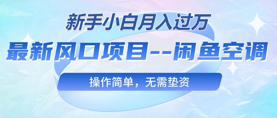 （10767期）最新风口项目—闲鱼空调，新手小白月入过万，操作简单，无需垫资-热爱者网创