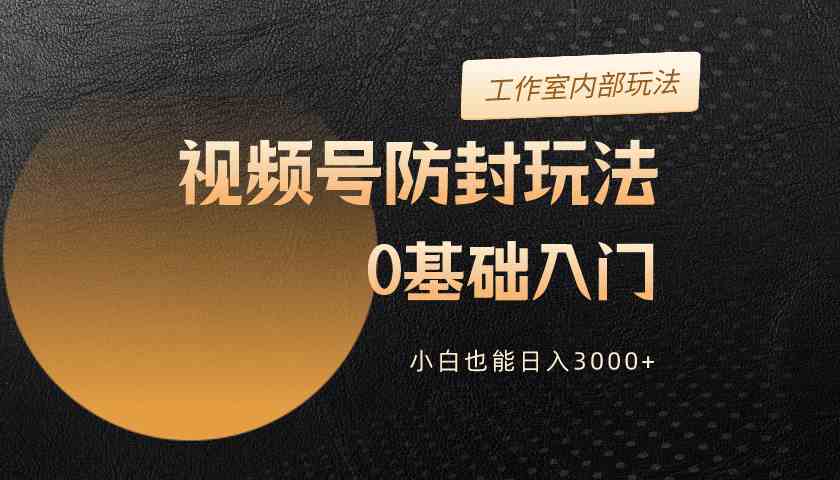 （10107期）2024视频号升级防封玩法，零基础入门，小白也能日入3000+-热爱者网创