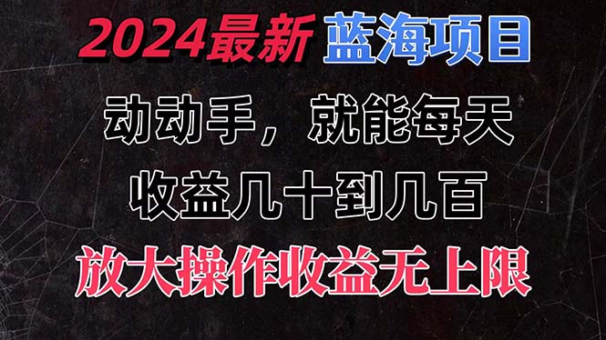 有手就行的2024全新蓝海项目，每天1小时收益几十到几百，可放大操作-热爱者网创