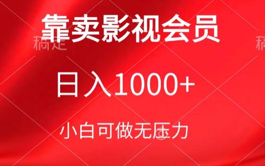 靠卖影视会员，日入1000+，落地保姆级教程，新手可学-热爱者网创