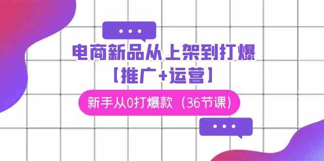 （9286期）电商 新品从上架到打爆【推广+运营】，新手从0打爆款（36节课）-热爱者网创