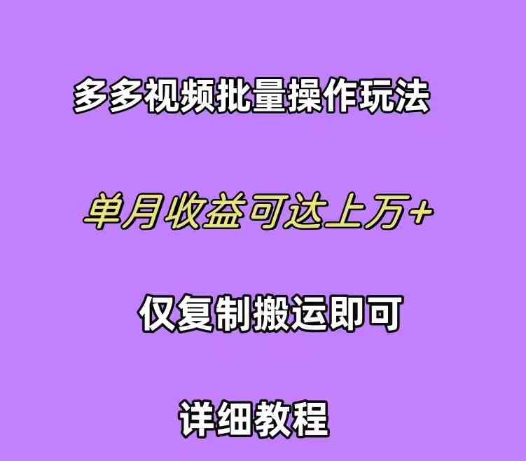 （10029期）拼多多视频带货快速过爆款选品教程 每天轻轻松松赚取三位数佣金 小白必…-热爱者网创