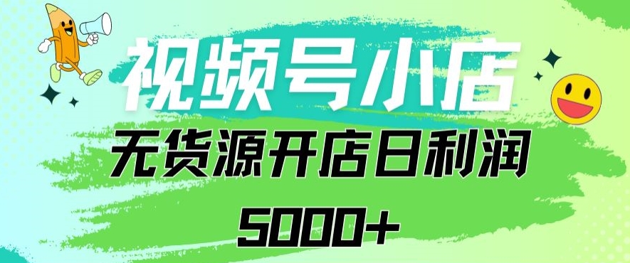 视频号无货源小店从0到1日订单量千单以上纯利润稳稳5000+-热爱者网创