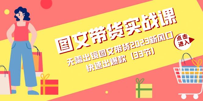 图文带货实战课：无需出镜图文带货2023新风口，快速出爆款（33节）-热爱者网创