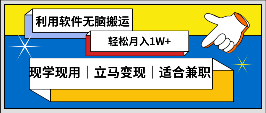 低密度新赛道 视频无脑搬 一天1000+几分钟一条原创视频 零成本零门槛超简单-热爱者网创