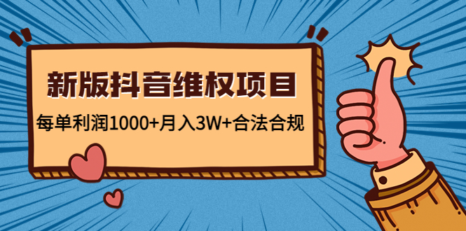 新版抖音维全项目：每单利润1000+月入3W+合法合规！-热爱者网创