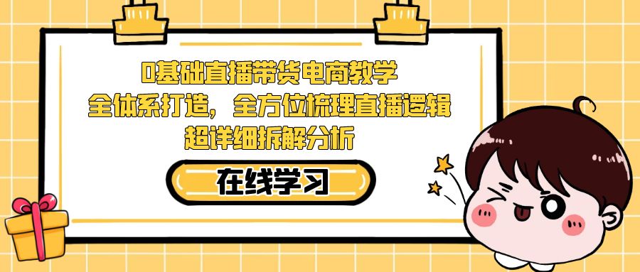 0基础直播带货电商教学：全体系打造，全方位梳理直播逻辑，超详细拆解分析-热爱者网创