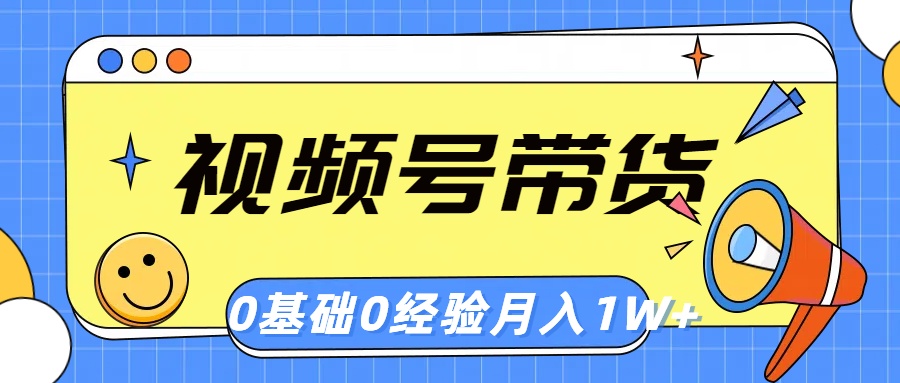 （10723期）视频号轻创业带货，零基础，零经验，月入1w+-热爱者网创