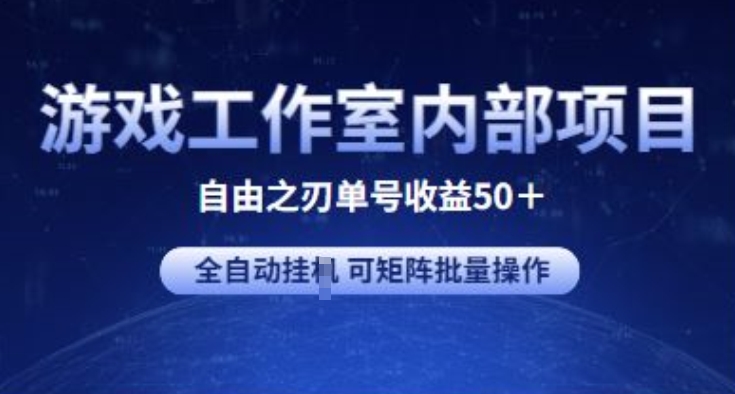 游戏工作室内部项目 自由之刃2 单号收益50+ 全自动挂JI 可矩阵批量操作-热爱者网创