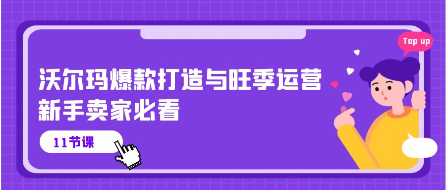 沃尔玛爆款打造与旺季运营，新手卖家必看（11节视频课）-热爱者网创