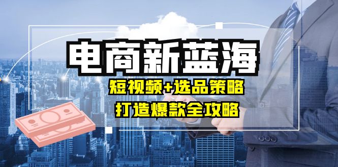 商家必看电商新蓝海：短视频+选品策略，打造爆款全攻略，月入10w+-热爱者网创