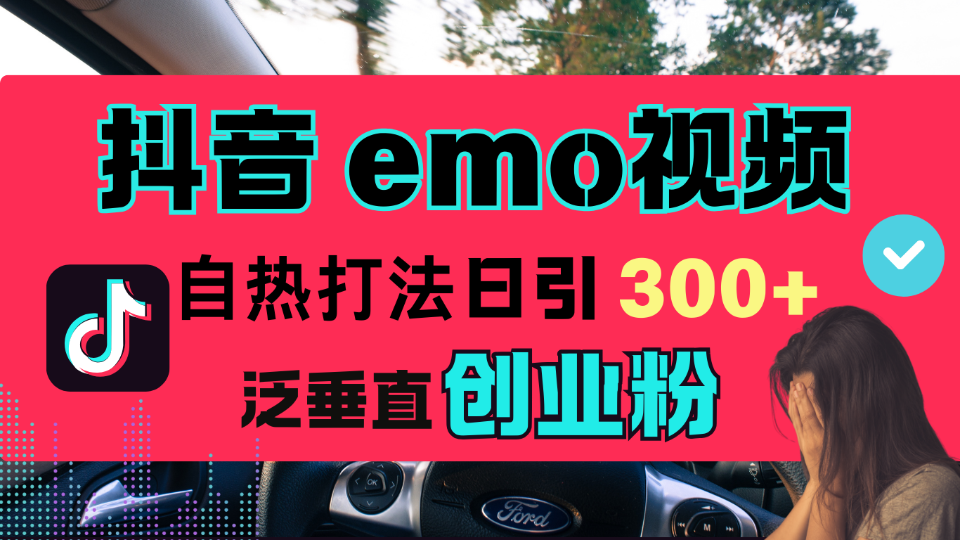 抖音“EMO视频”自热流打法，日引300+泛垂直创业粉-热爱者网创