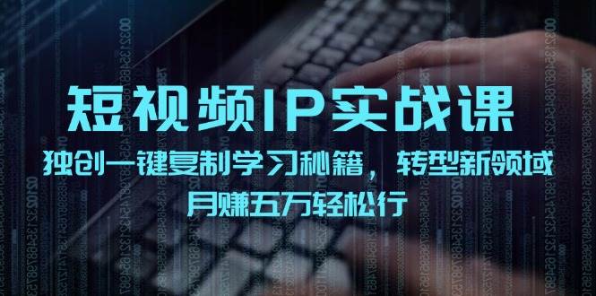 短视频 IP实战课，独创一键复制学习秘籍，转战新领域，月赚五万轻松行-热爱者网创